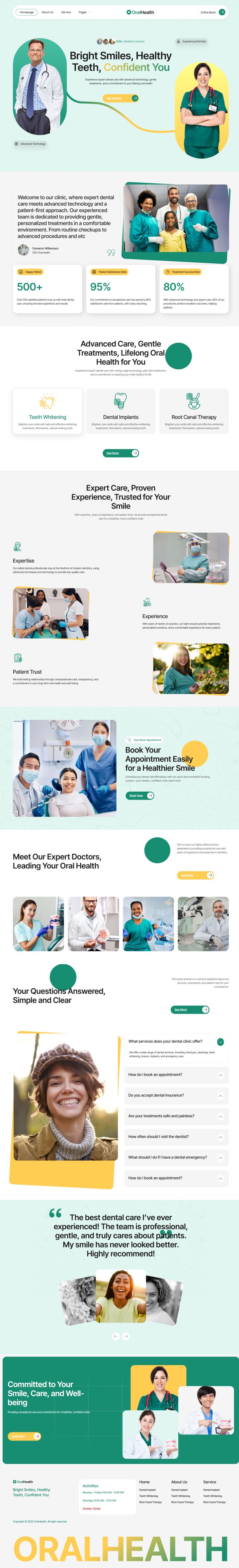 WordPress шаблон ThemeForest OralHealth