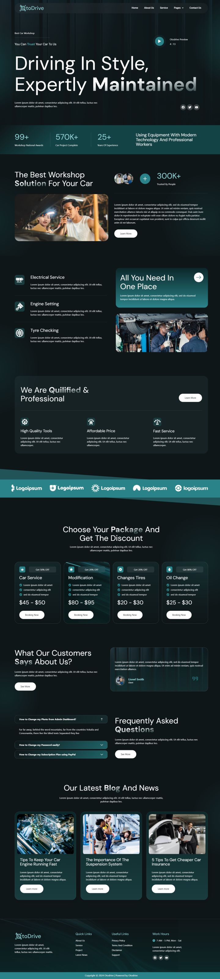 WordPress шаблон ThemeForest Otodrive