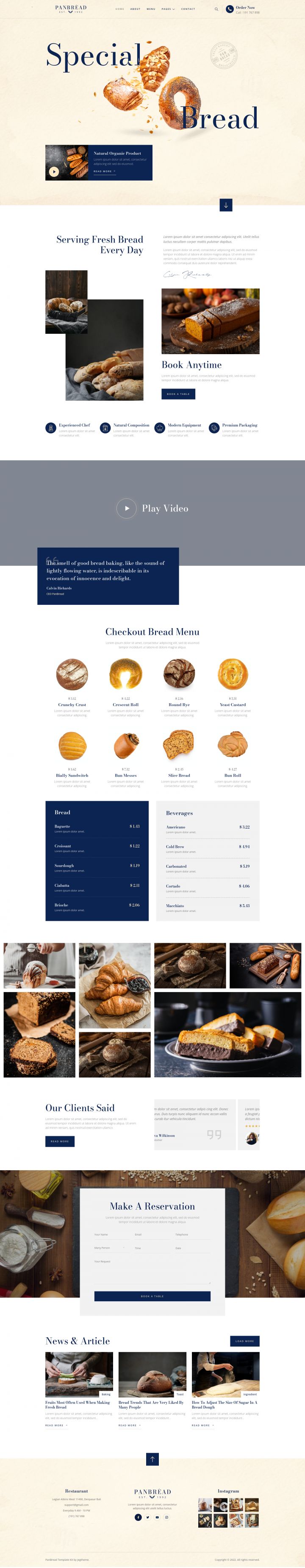 WordPress шаблон ThemeForest Panbread