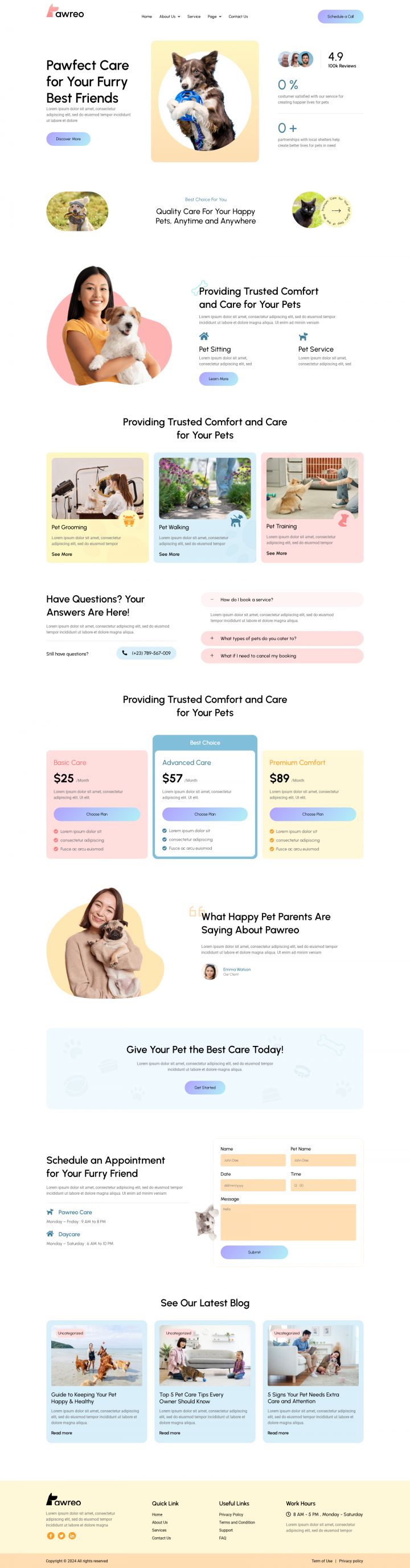 WordPress шаблон ThemeForest Pawreo