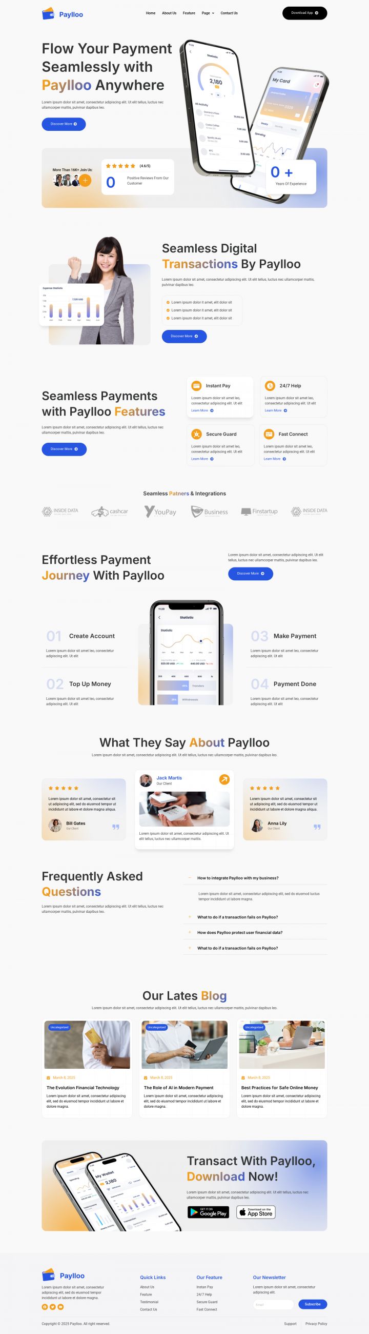 WordPress шаблон ThemeForest Paylloo