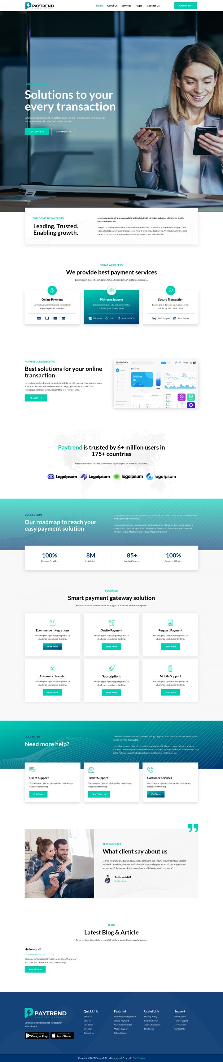WordPress шаблон ThemeForest Paytrend