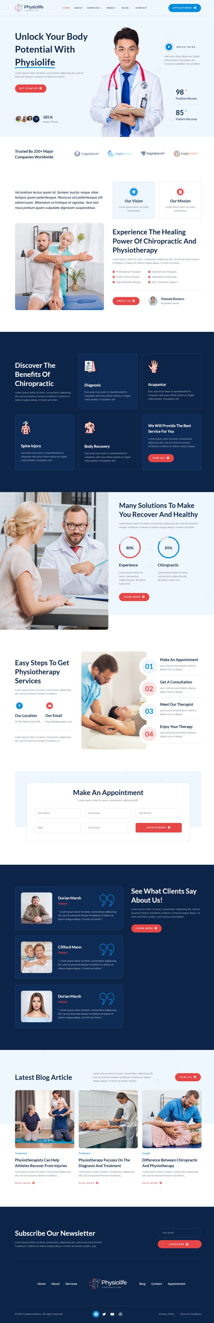 WordPress шаблон ThemeForest Physiolife
