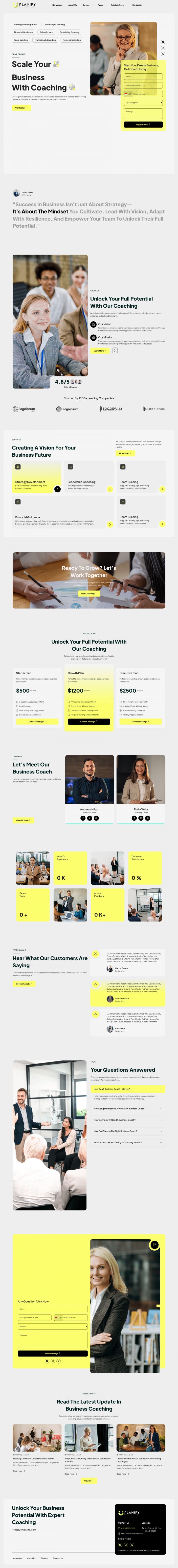 WordPress шаблон ThemeForest Planify