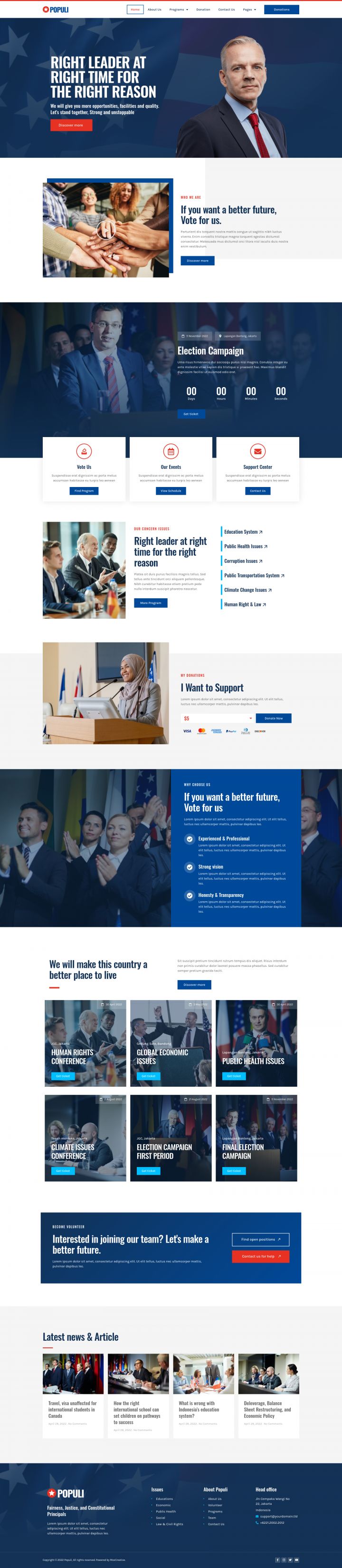 WordPress шаблон ThemeForest Populi