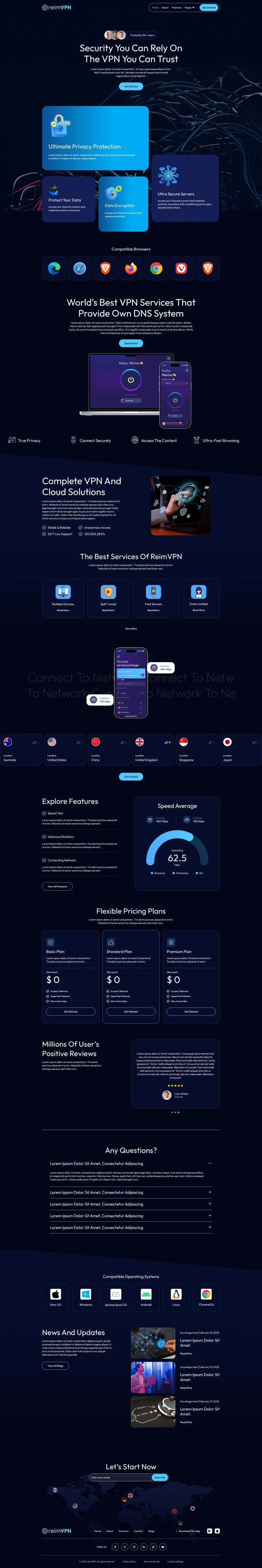 WordPress шаблон ThemeForest Reimvpn