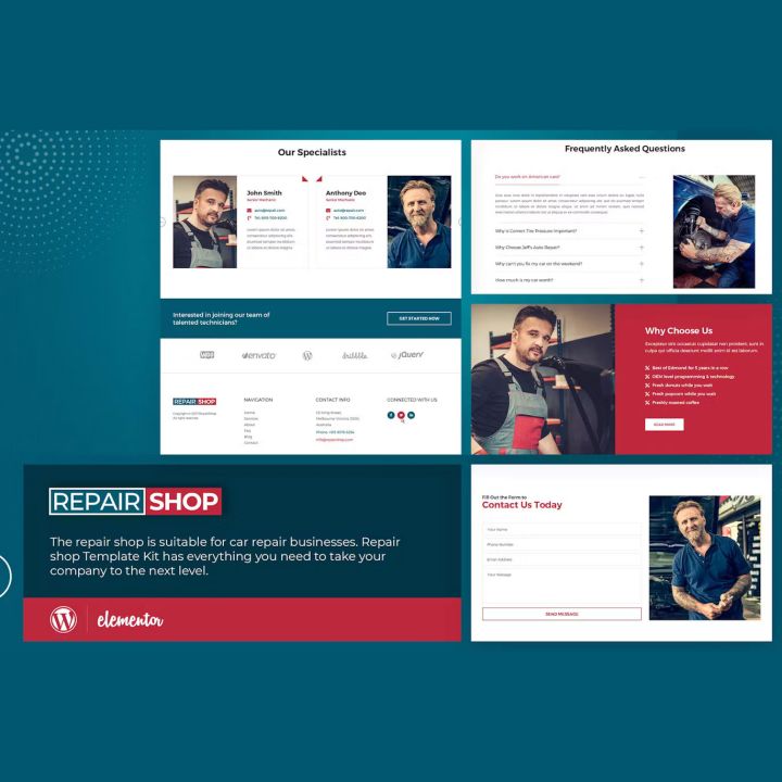 WordPress шаблон ThemeForest Repair Shop