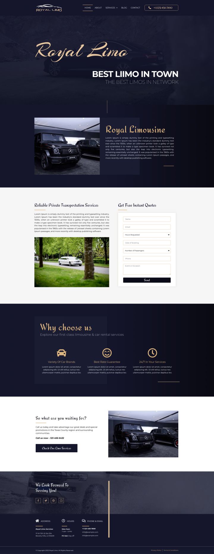 WordPress шаблон ThemeForest Royal Limo