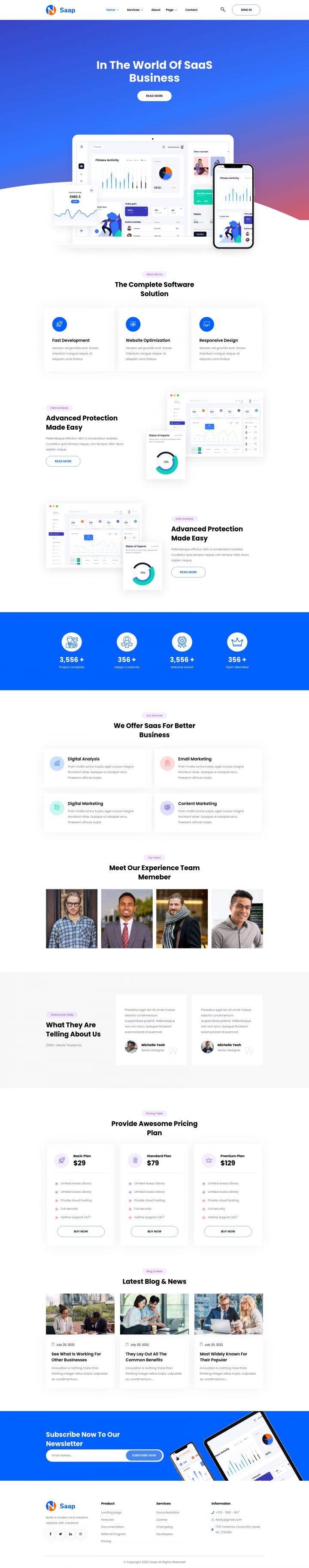 WordPress шаблон ThemeForest Saap