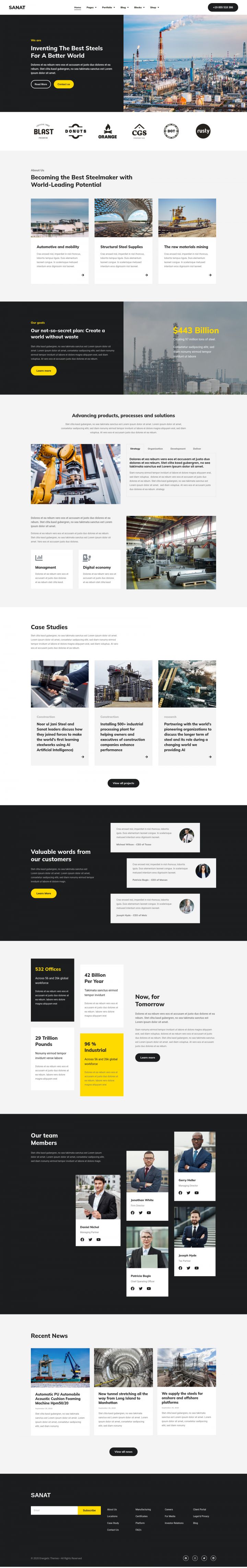 WordPress шаблон ThemeForest Sanat