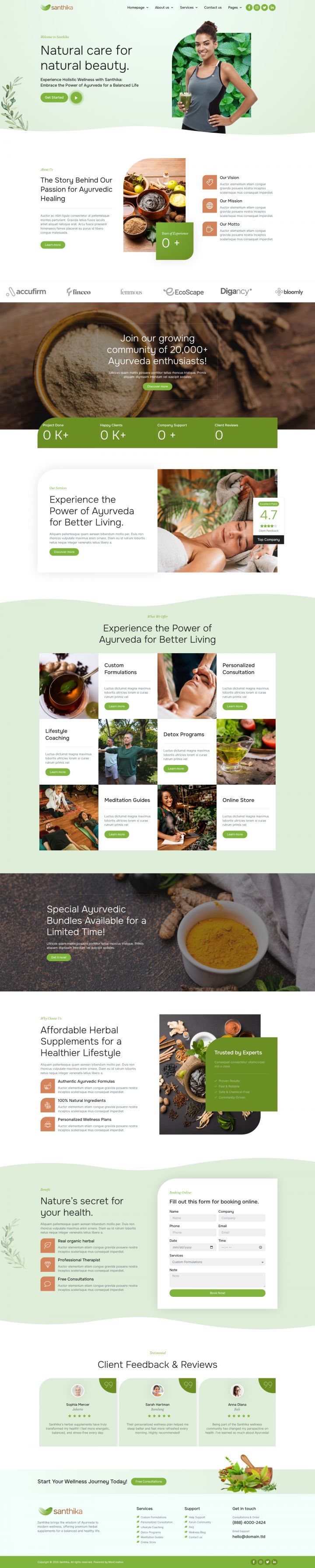 WordPress шаблон ThemeForest Santhika
