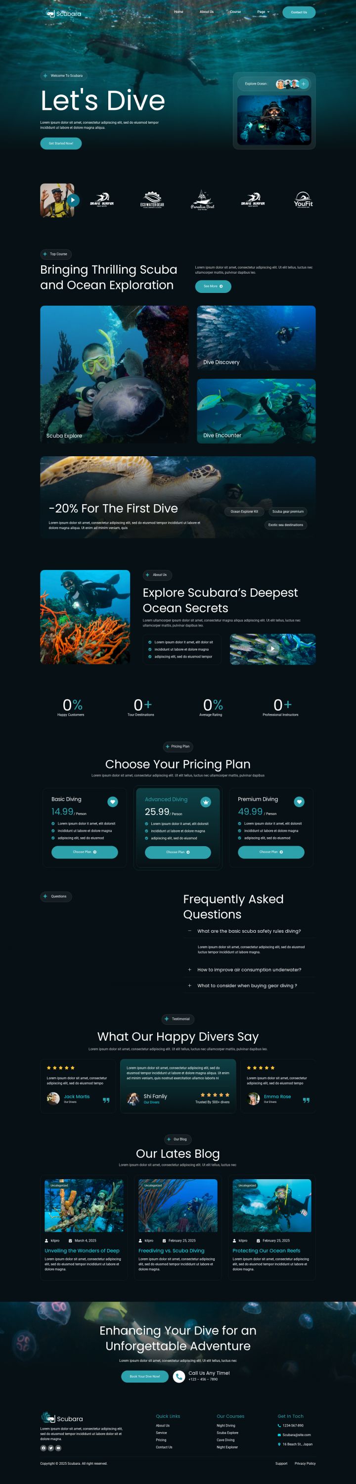 WordPress шаблон ThemeForest Scubara