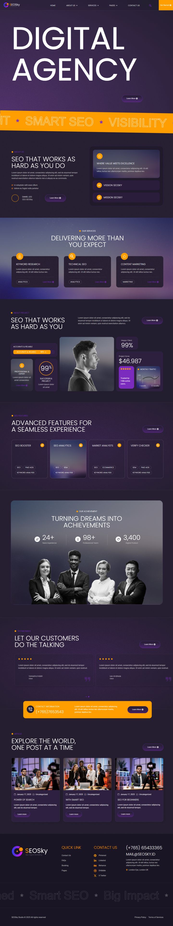 WordPress шаблон ThemeForest Seosky