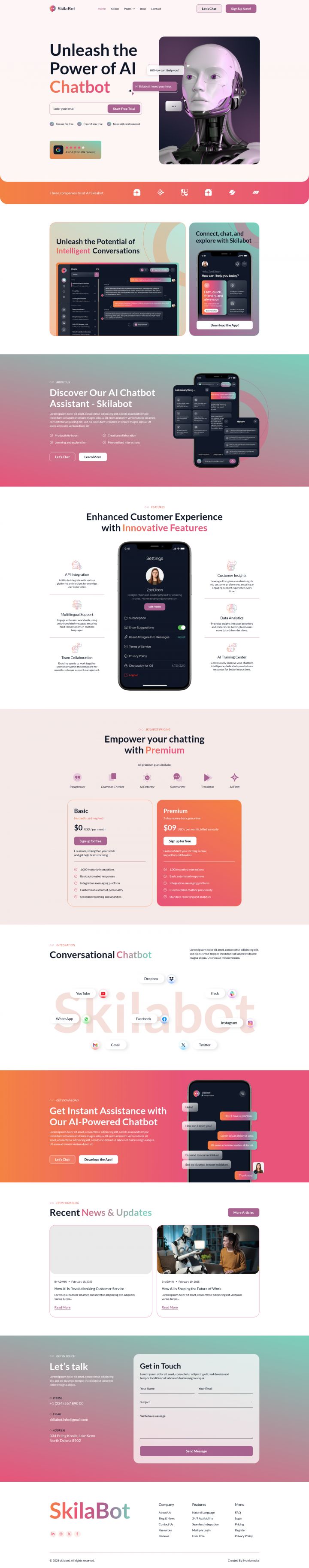 WordPress шаблон ThemeForest Skilabot
