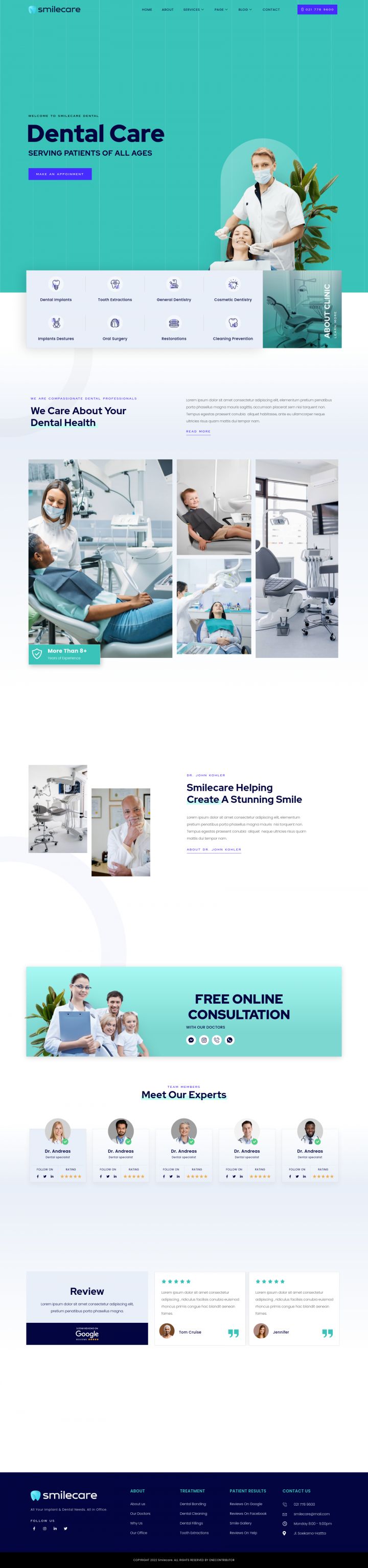 WordPress шаблон ThemeForest Smilecare