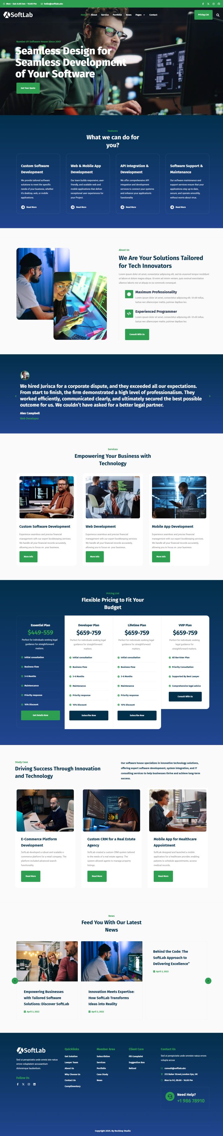 WordPress шаблон ThemeForest SoftLab