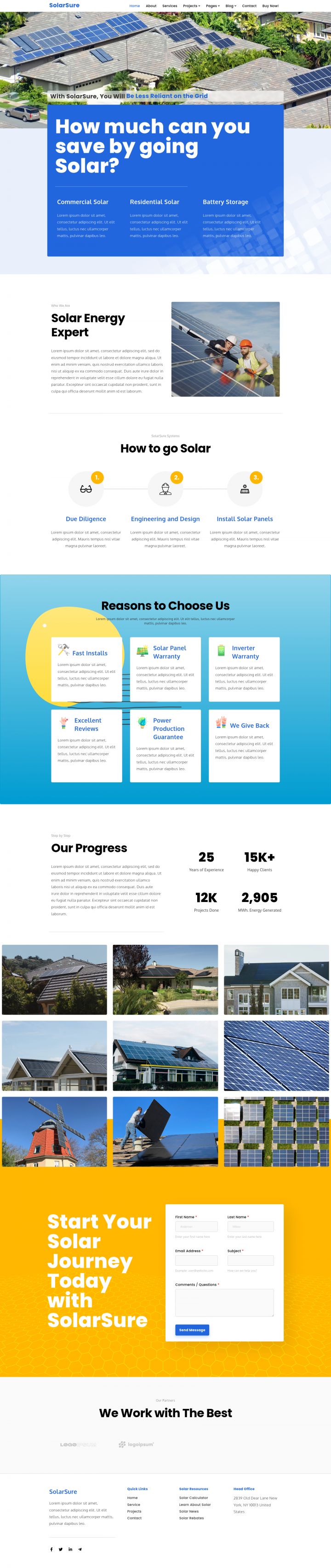 WordPress шаблон ThemeForest Solar Sure