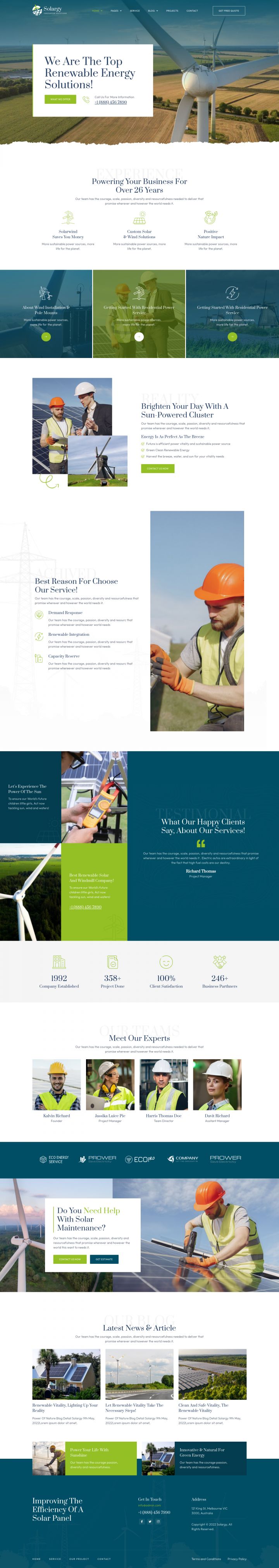 WordPress шаблон ThemeForest Solargy