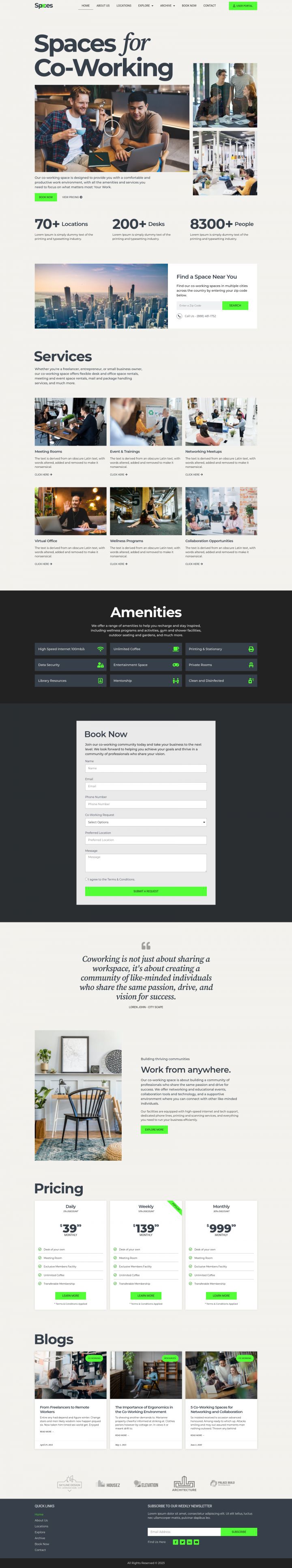 WordPress шаблон ThemeForest Spaces