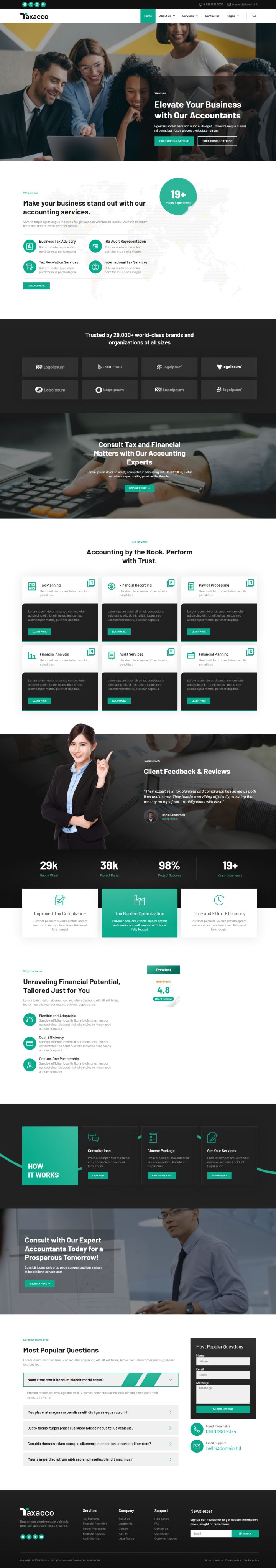 Шаблон ThemeForest Taxacco WordPress шаблон ThemeForest Taxacco