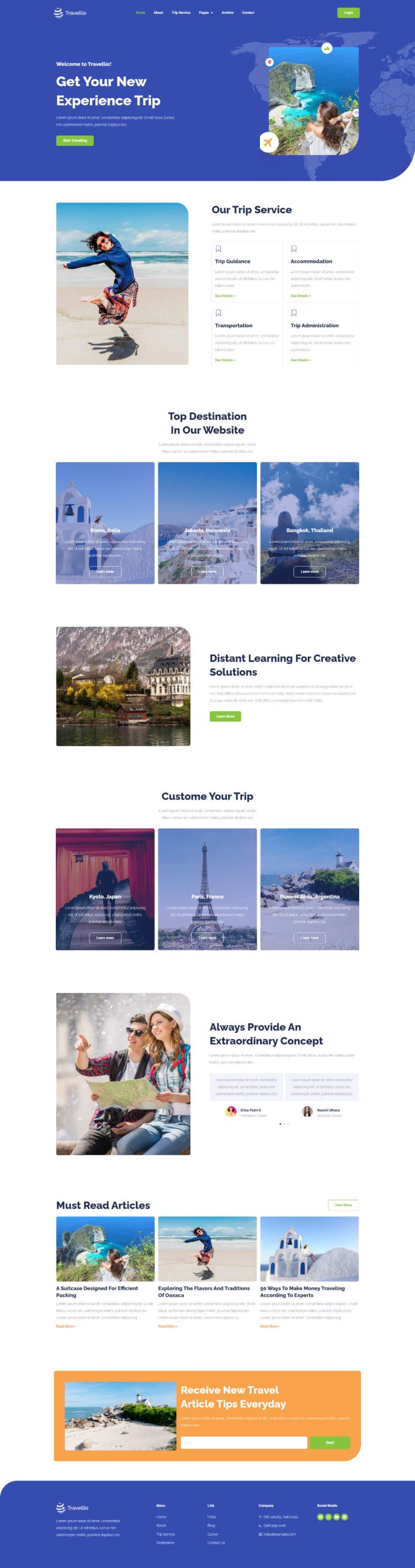 WordPress шаблон ThemeForest Travelio