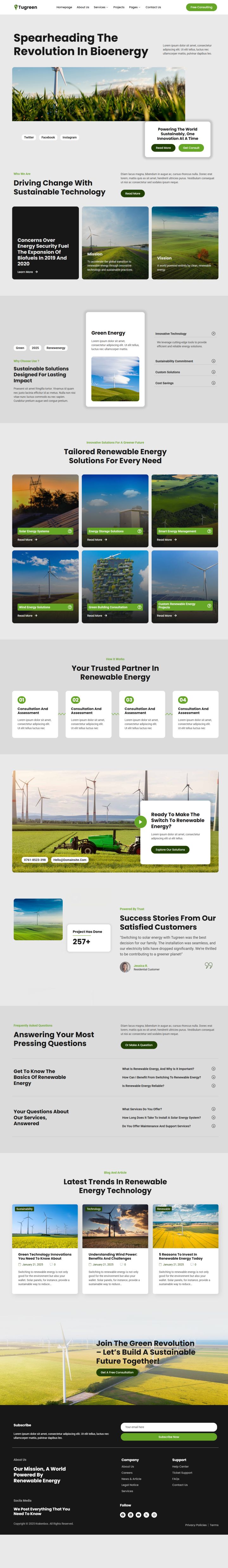 WordPress шаблон ThemeForest Tugreen