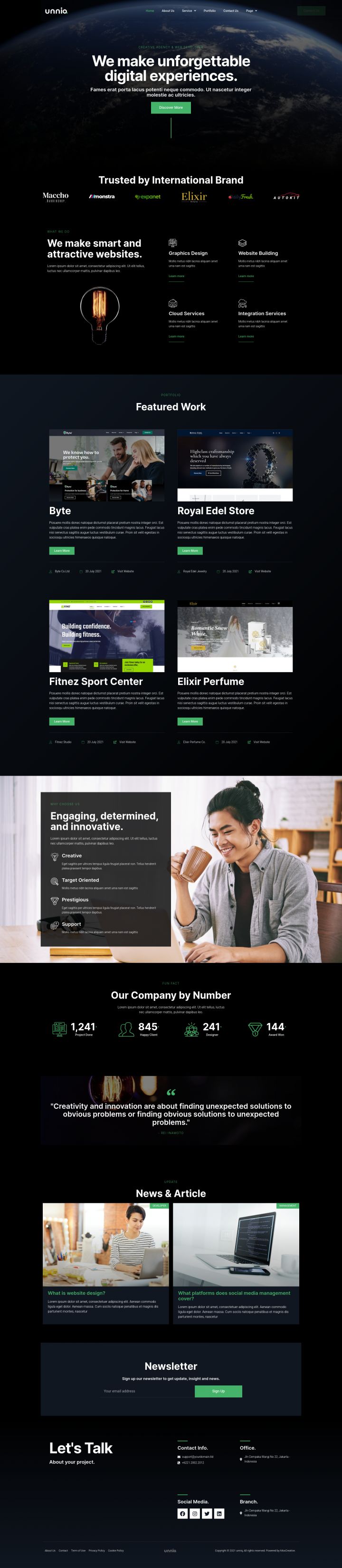 WordPress шаблон ThemeForest Unniq