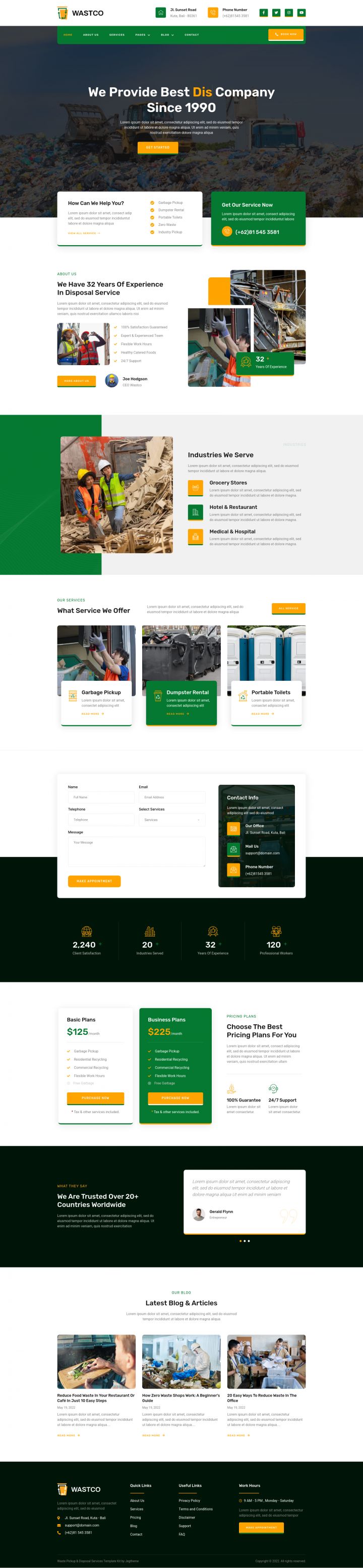 WordPress шаблон ThemeForest Wastco