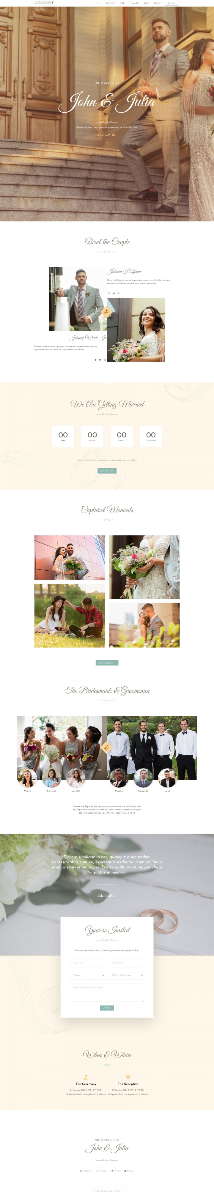 WordPress шаблон ThemeForest WeddingKit