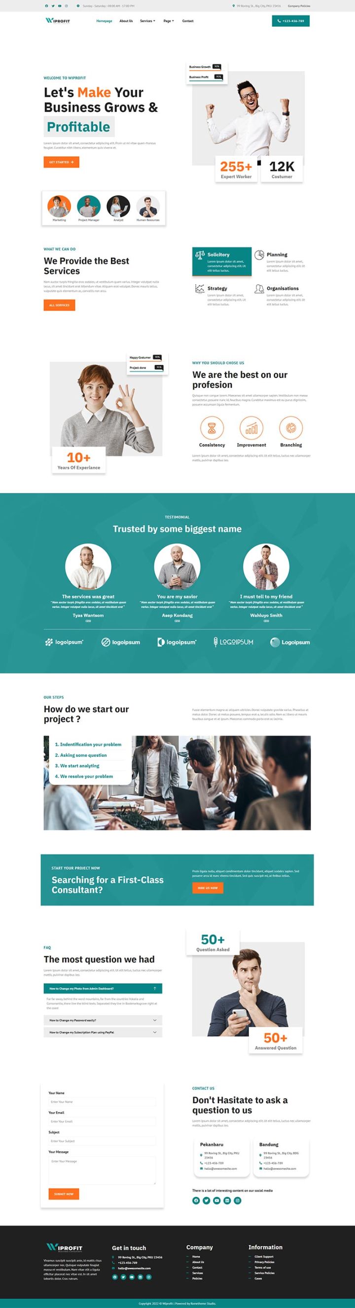 WordPress шаблон ThemeForest Wiprofit