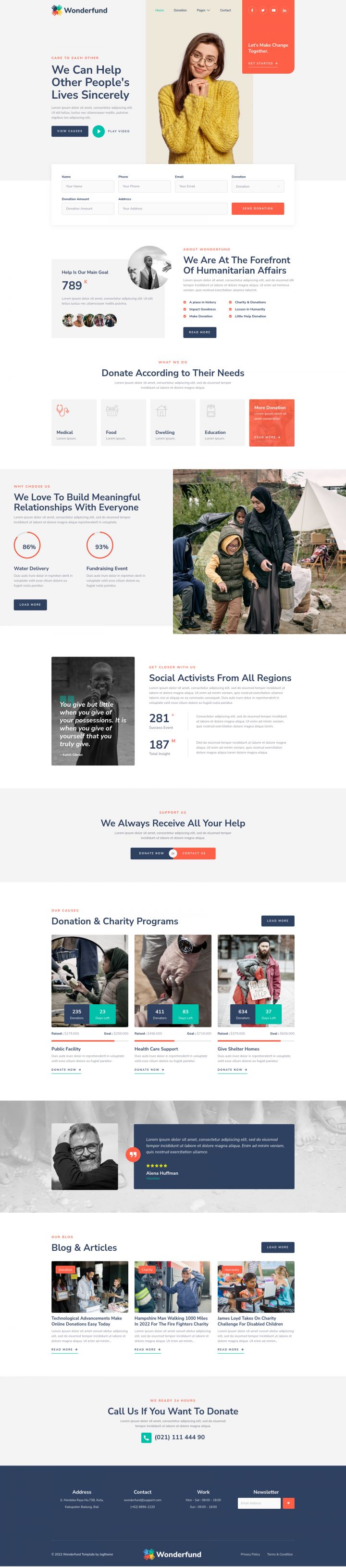 WordPress шаблон ThemeForest Wonderfund