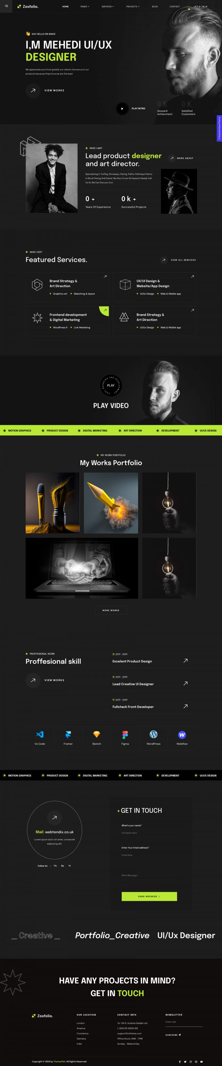 WordPress шаблон ThemeForest Zoxfolio