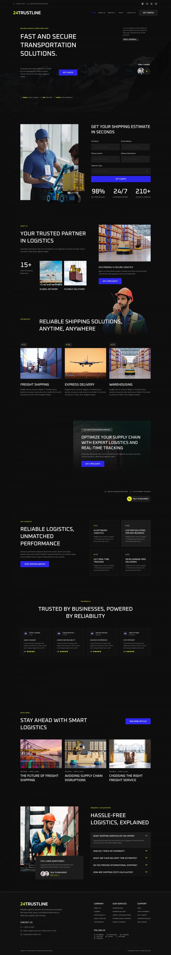 Шаблон ThemeForest 24TrustLine WordPress шаблон ThemeForest 24TrustLine