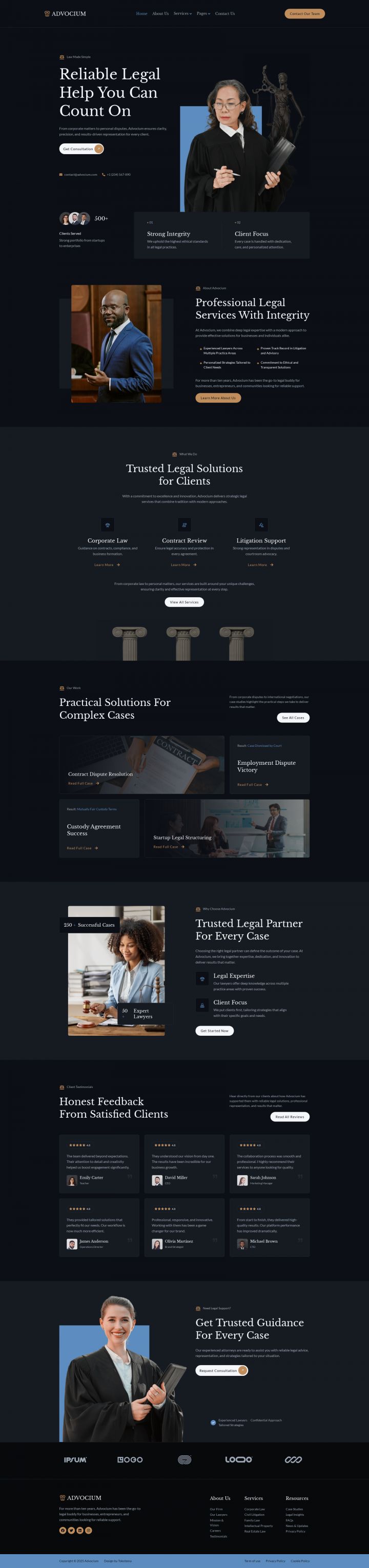 WordPress шаблон ThemeForest Advocium