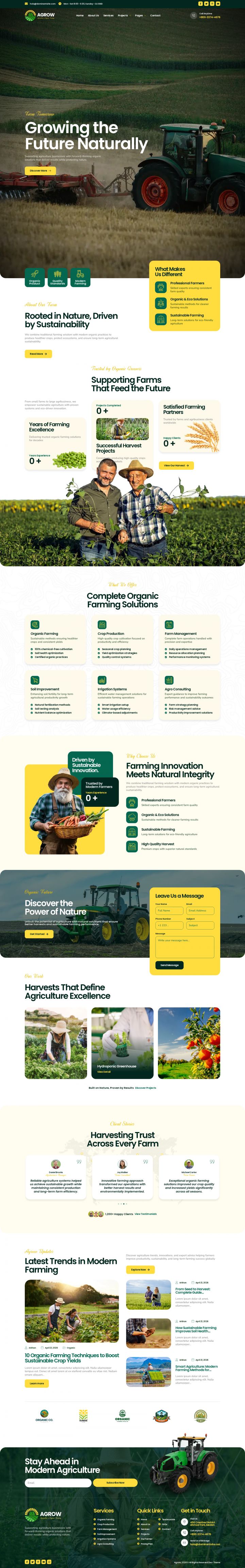Шаблон ThemeForest Agrow WordPress шаблон ThemeForest Agrow