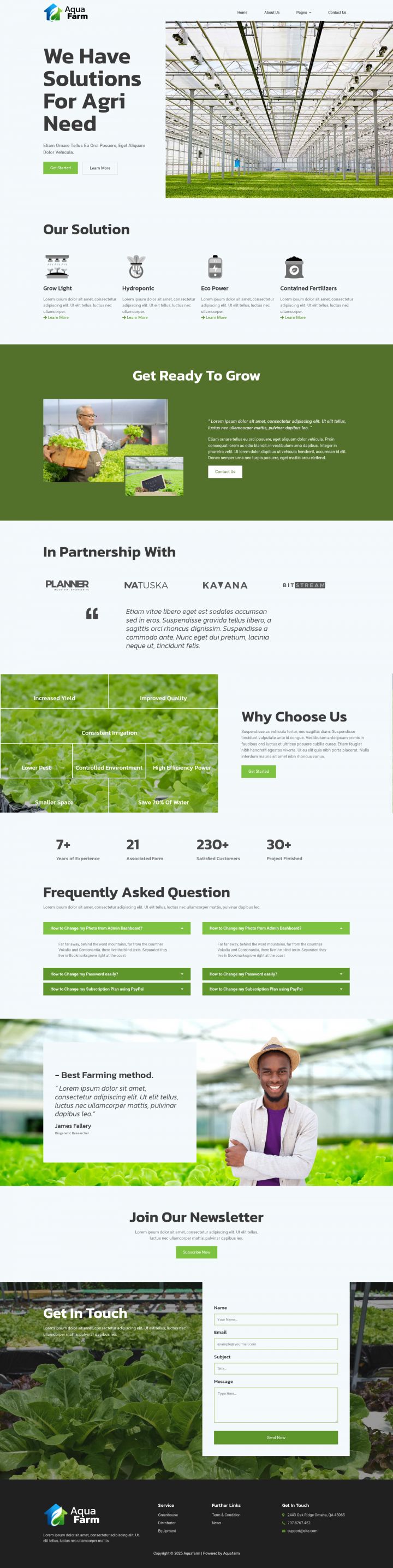WordPress шаблон ThemeForest Aquafarm