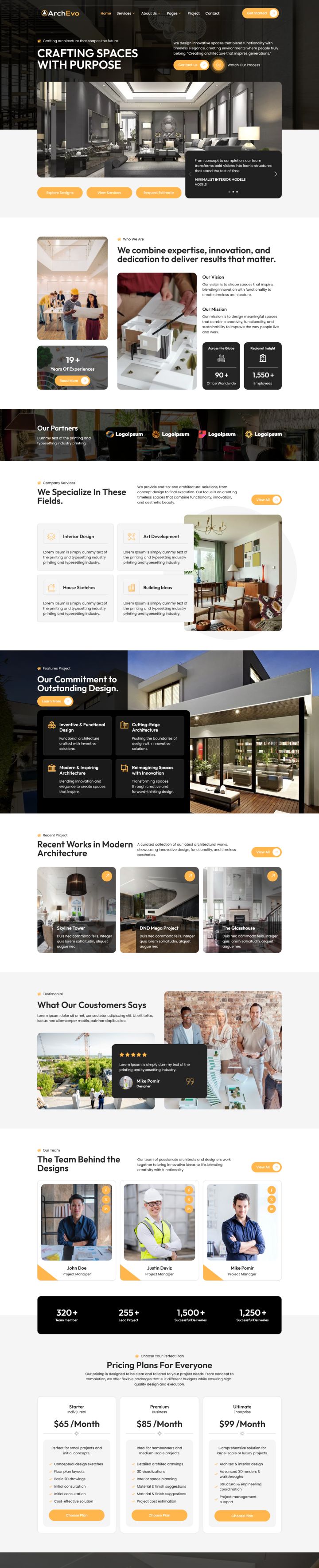 WordPress шаблон ThemeForest ArchEvo