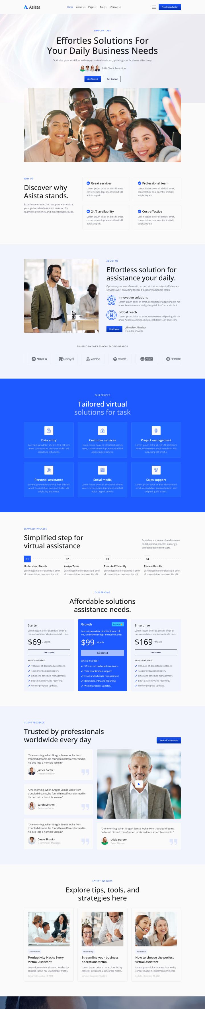 WordPress шаблон ThemeForest Asista