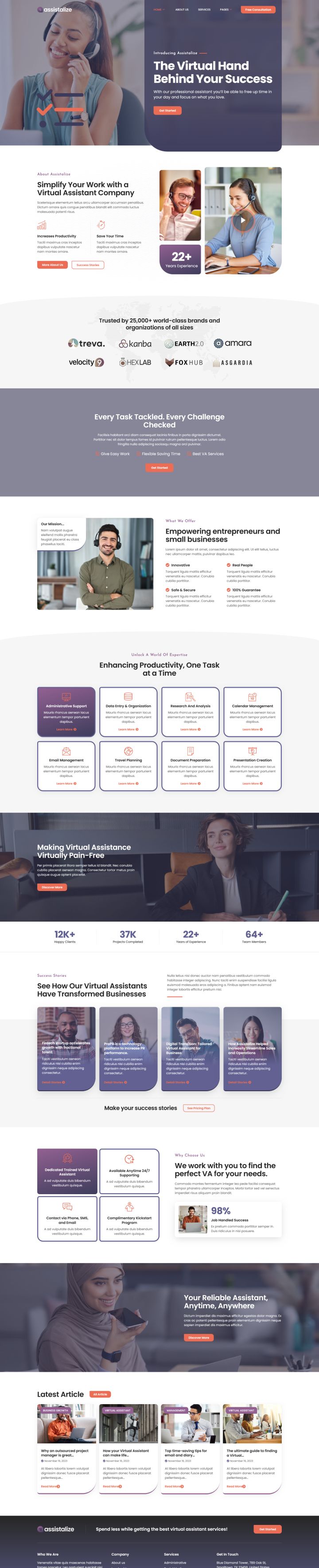 WordPress шаблон ThemeForest Assistalize
