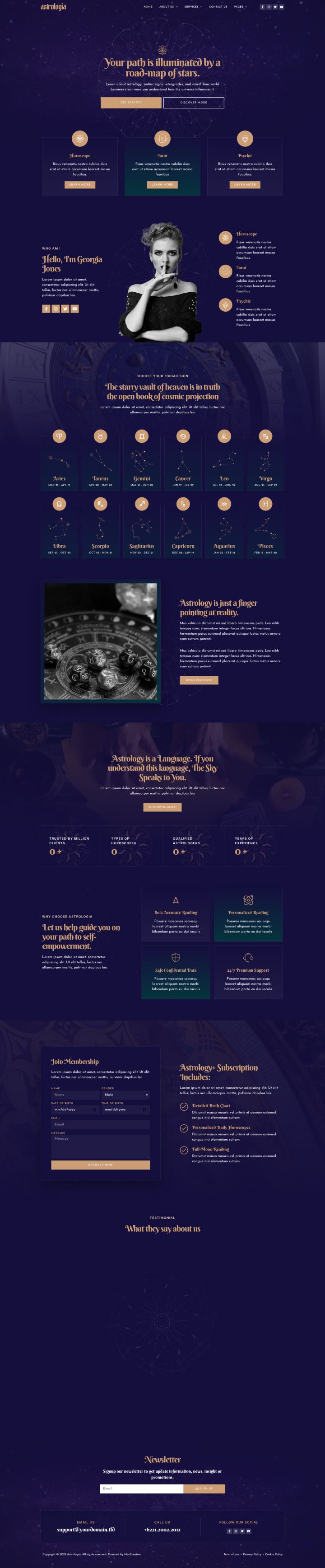 WordPress шаблон ThemeForest Astrologia
