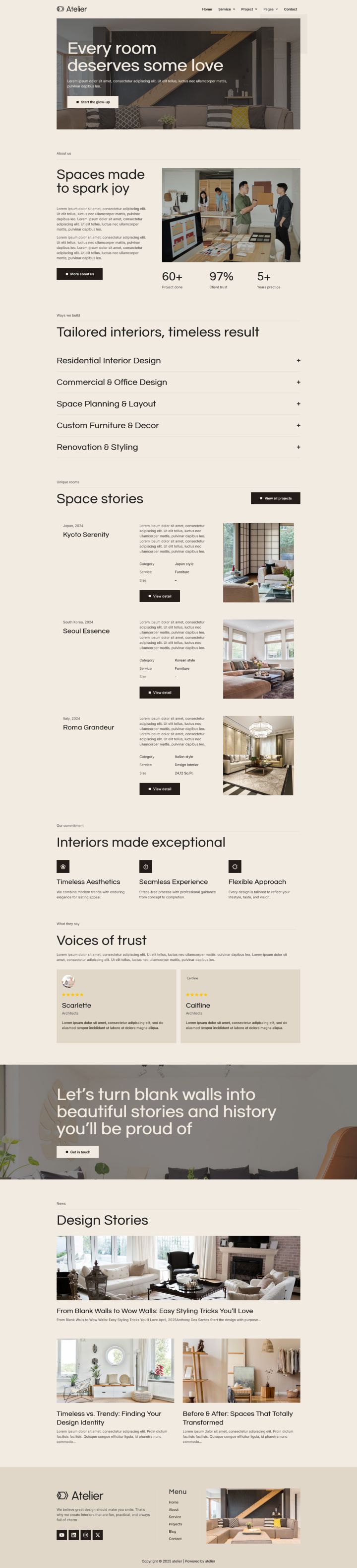WordPress шаблон ThemeForest Atelier