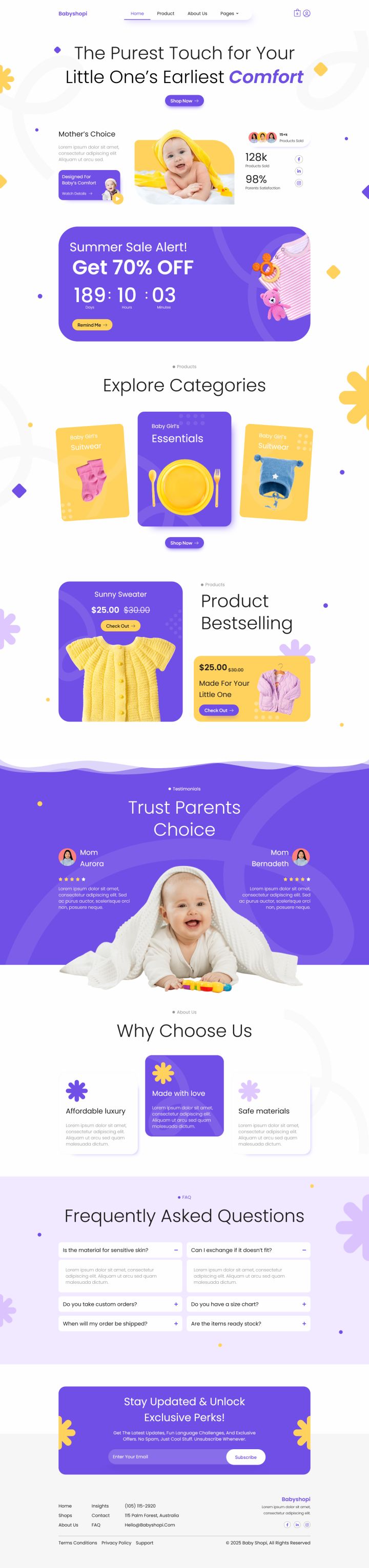 WordPress шаблон ThemeForest Babyshopi