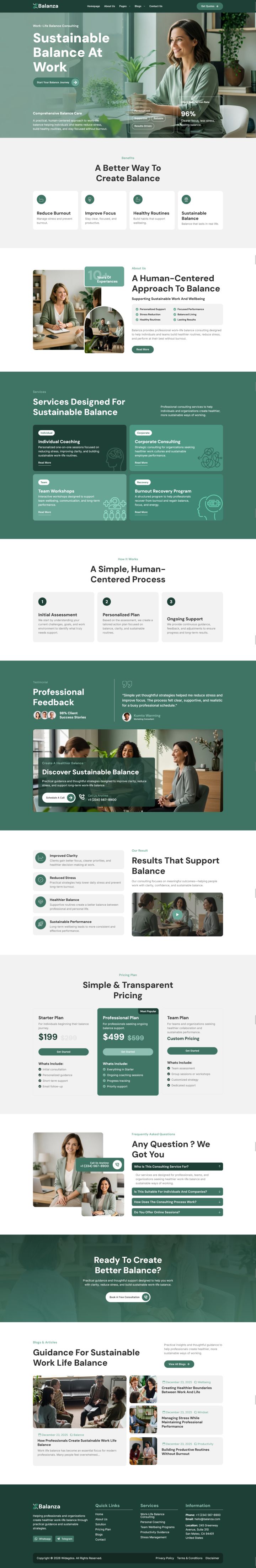 WordPress шаблон ThemeForest Balanza