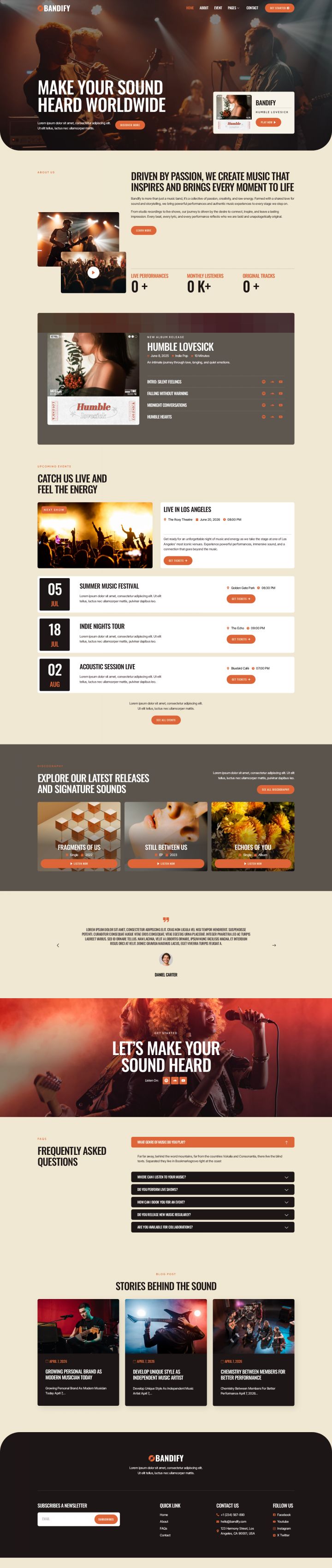 WordPress шаблон ThemeForest Bandify