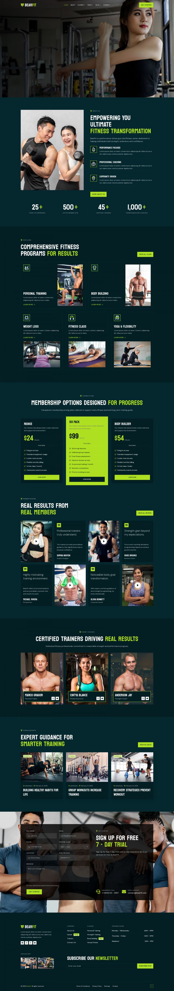 WordPress шаблон ThemeForest Bearfit