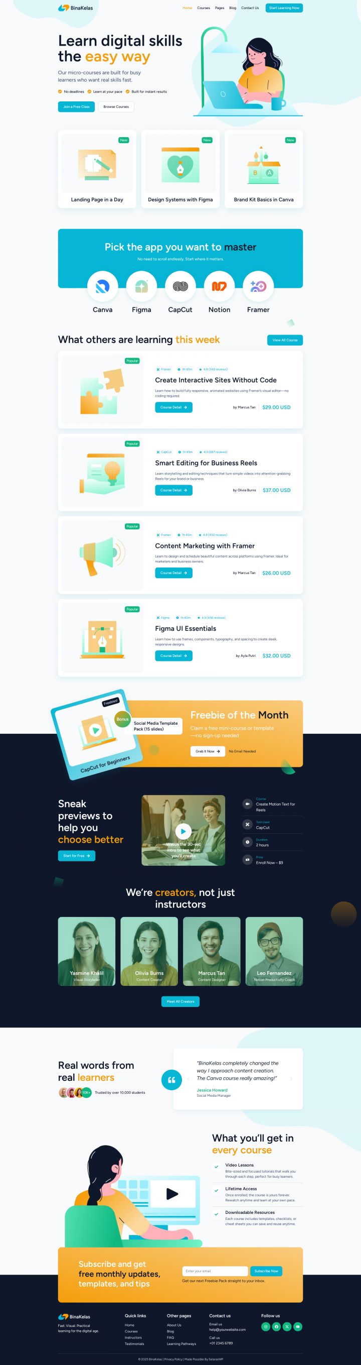 Шаблон ThemeForest BinaKelas WordPress шаблон ThemeForest BinaKelas