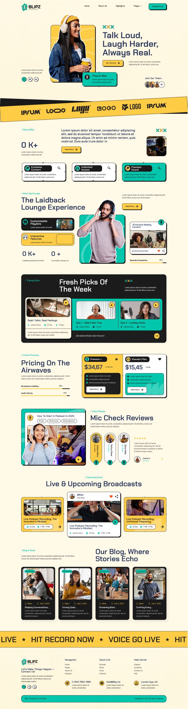 WordPress шаблон ThemeForest Blipz