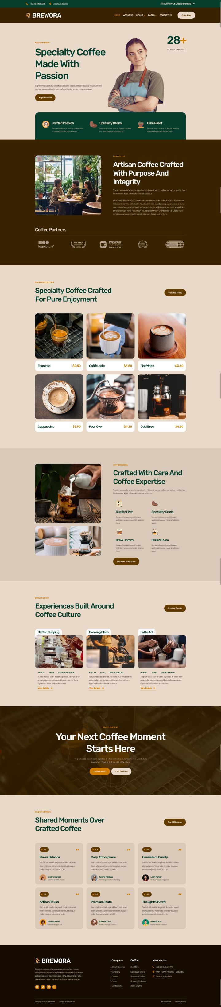 WordPress шаблон ThemeForest Brewora