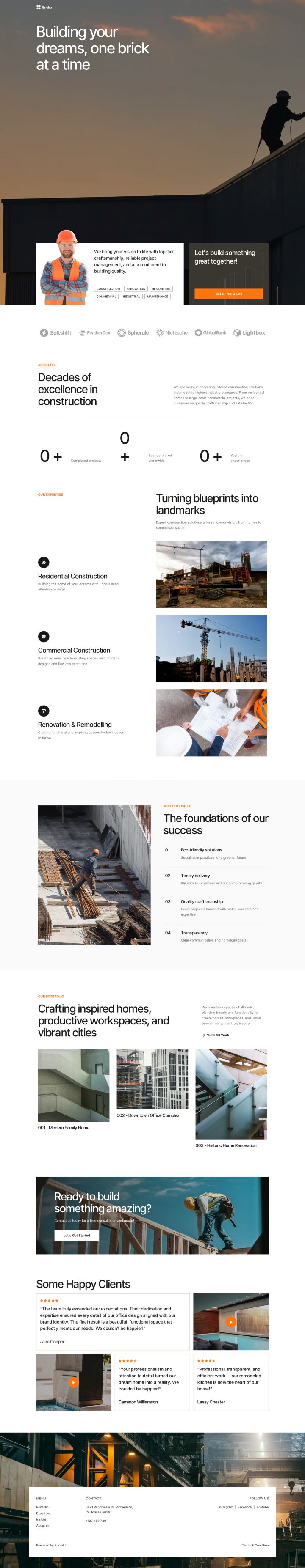 WordPress шаблон ThemeForest Bricko
