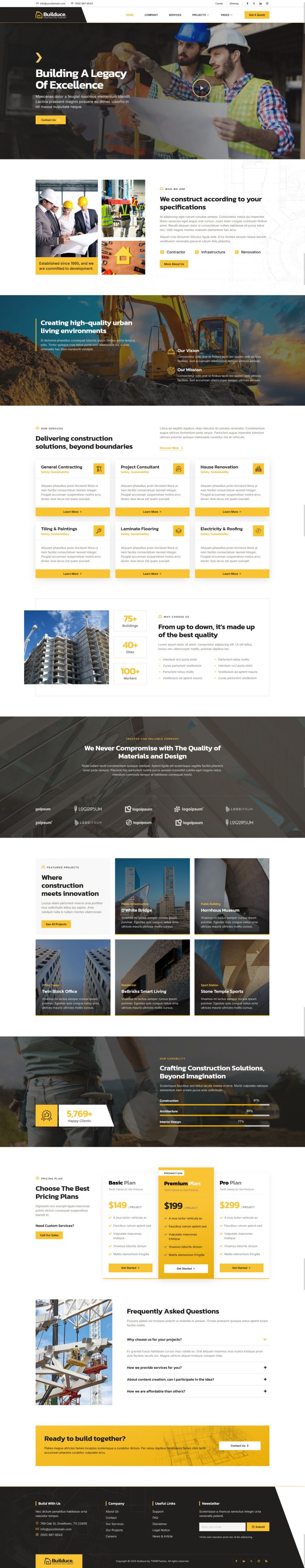 WordPress шаблон ThemeForest Builduce
